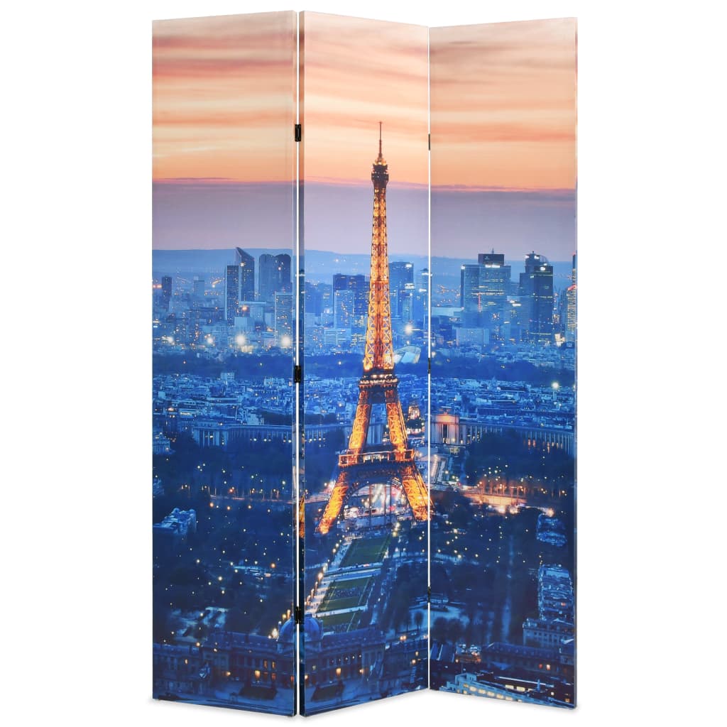 vidaXL Sulankstoma kambario pertvara, 120x170 cm, Paryžius naktį