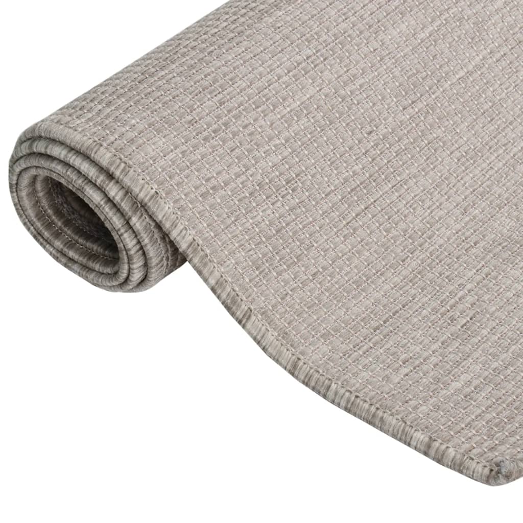 vidaXL Lauko kilimėlis, taupe spalvos, 80x150cm, plokščio pynimo