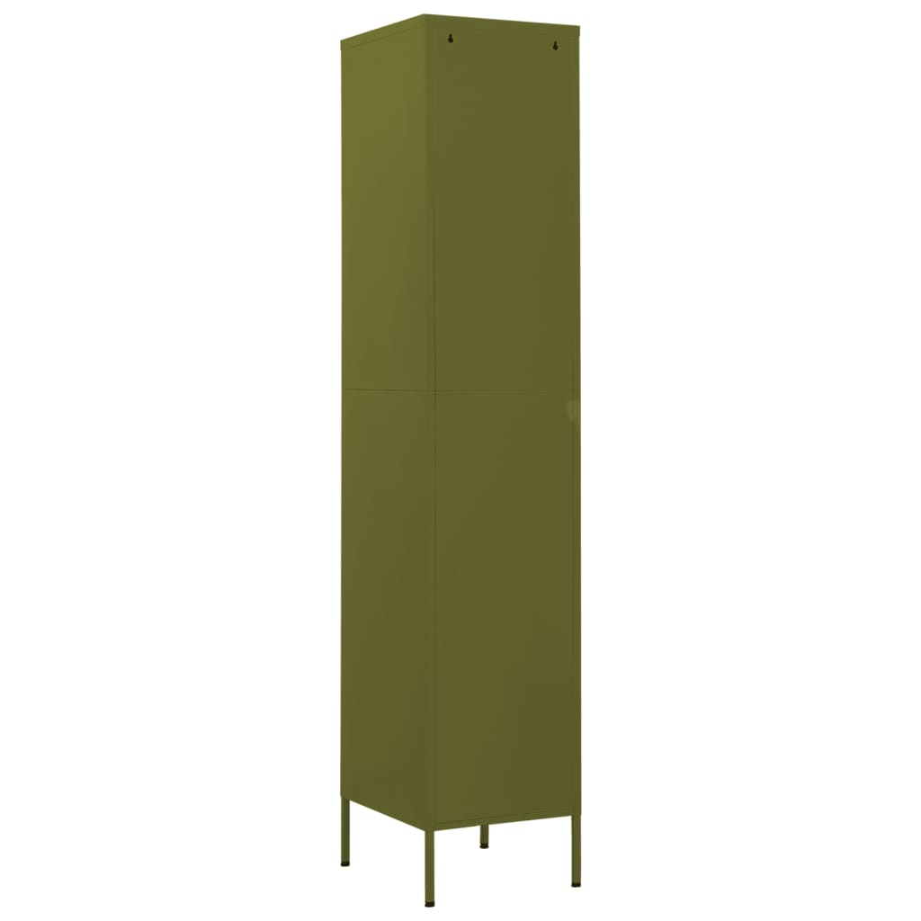 vidaXL Persirengimo spintelė, alyvuogių žalia, 35x46x180cm, plienas