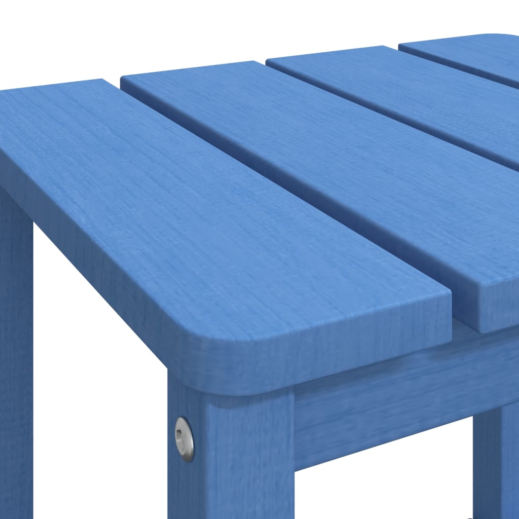 vidaXL Sodo Adirondack staliukas, mėlynos spalvos, 38x38x46cm, HDPE