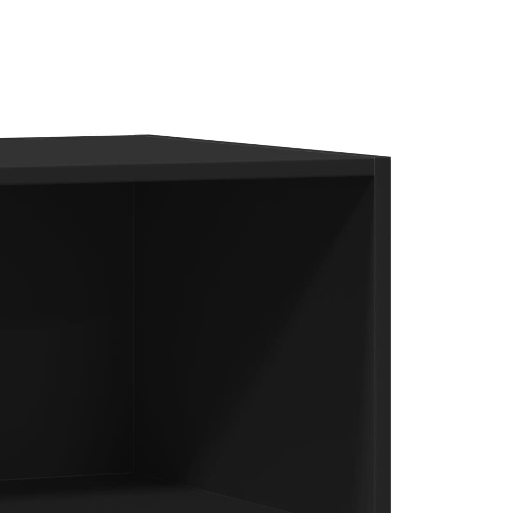 vidaXL Drabužių spinta, juodos spalvos, 77x48x102cm, apdirbta mediena