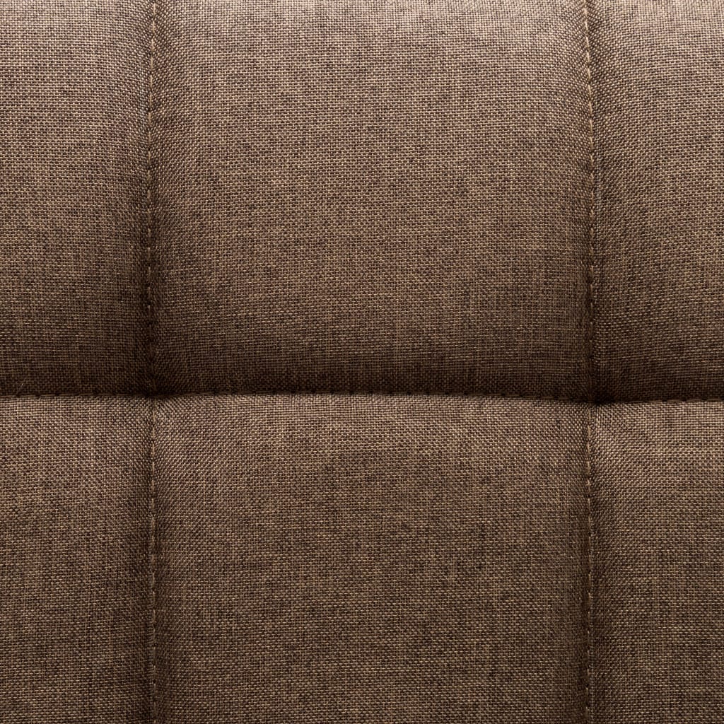 vidaXL Valgomojo kėdės, 6 vnt., rudos spalvos, audinys, pasukamos