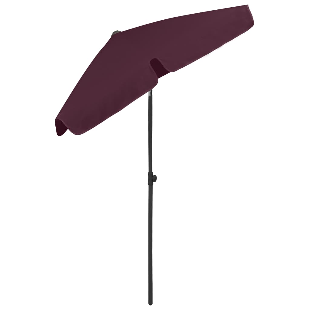 vidaXL Paplūdimio skėtis, tamsiai raudonos spalvos, 180x120cm