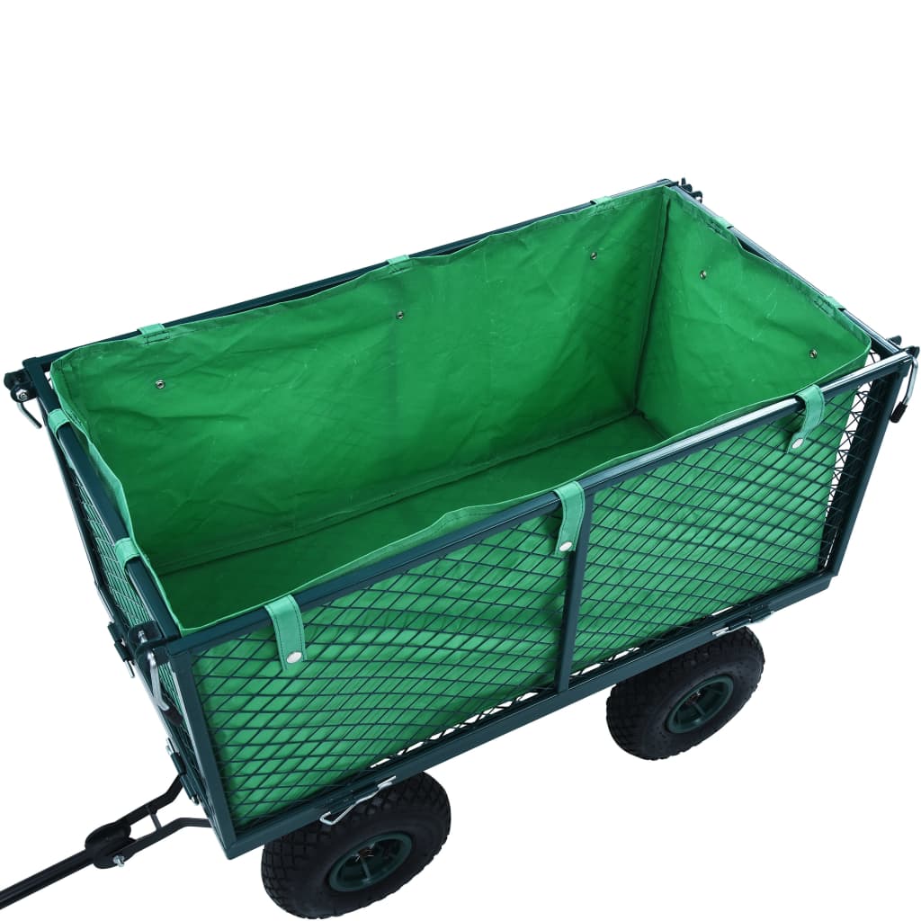 vidaXL Sodo vežimėlio įdėklas, žalios spalvos, audinys