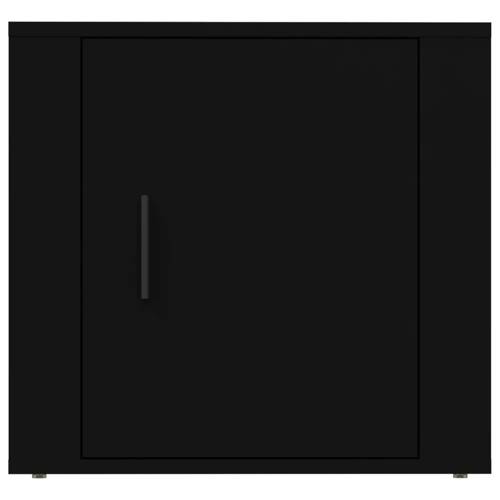 vidaXL Naktinės spintelės, 2vnt., juodos spalvos, 50x39x47cm