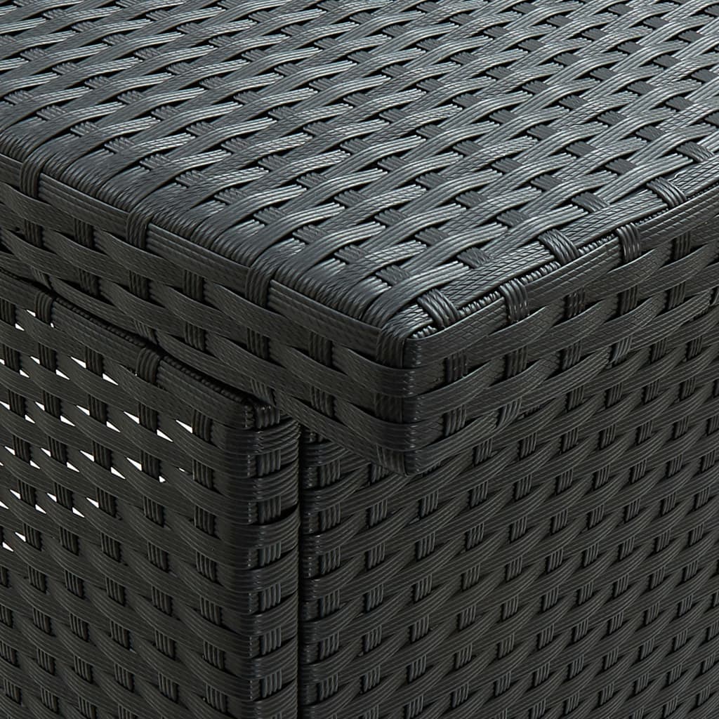 vidaXL Baro baldų komplektas, 3 dalių, juodos spalvos, poliratanas
