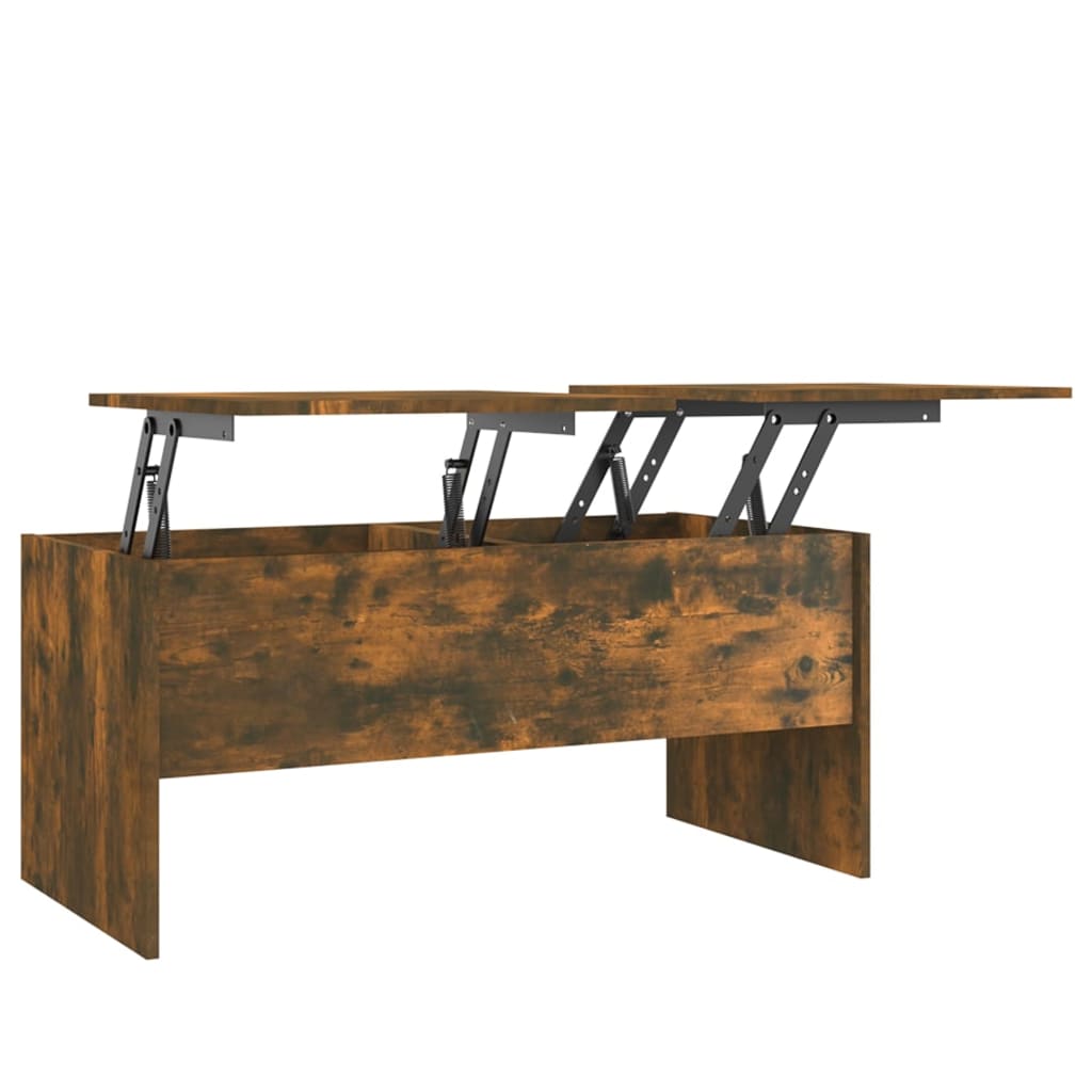 vidaXL Kavos staliukas, dūminio ąžuolo, 102x50,5x46,5cm, mediena