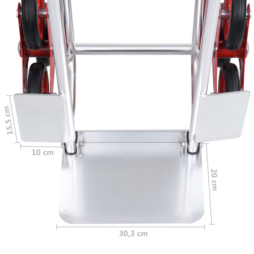 vidaXL Rankinis vežimėlis laiptams su 6 ratais, 51x53,5x118cm, 150kg