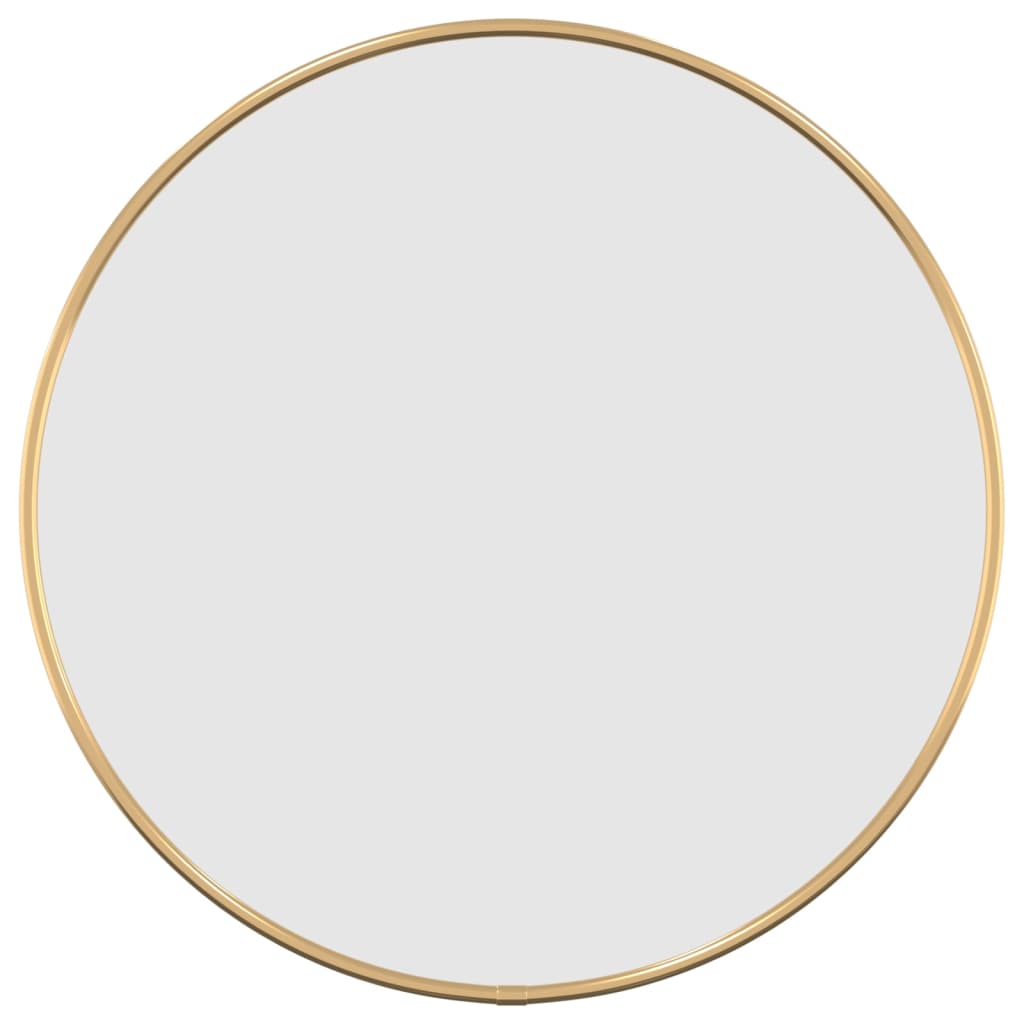 vidaXL Sieninis veidrodis, auksinis, 40cm skersmens, apskritas