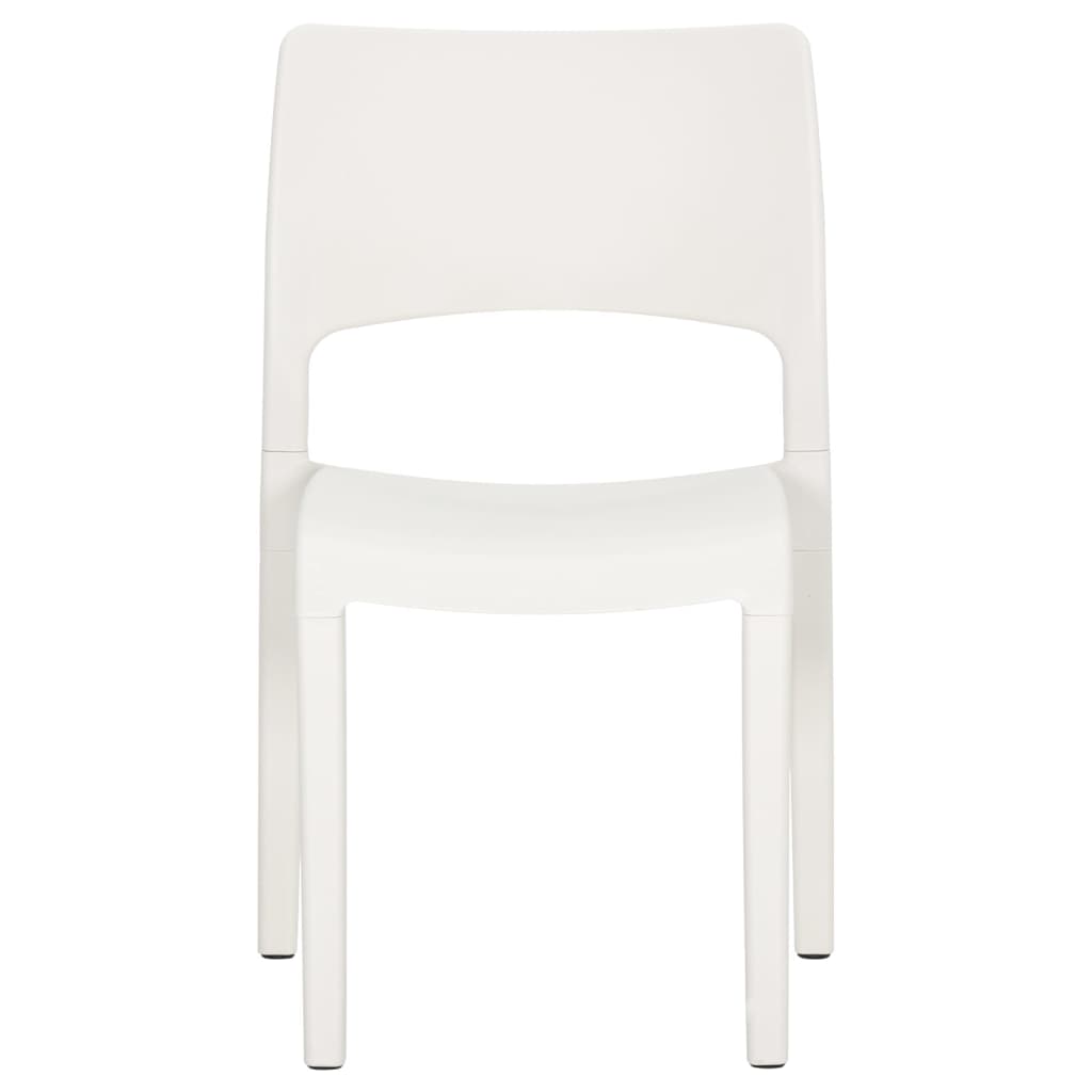 vidaXL Sodo kėdės, 2vnt., baltos spalvos, polipropilenas