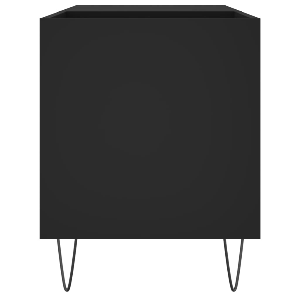 vidaXL Vinilinių plokštelių spintelė, juoda, 85x38x48cm, mediena