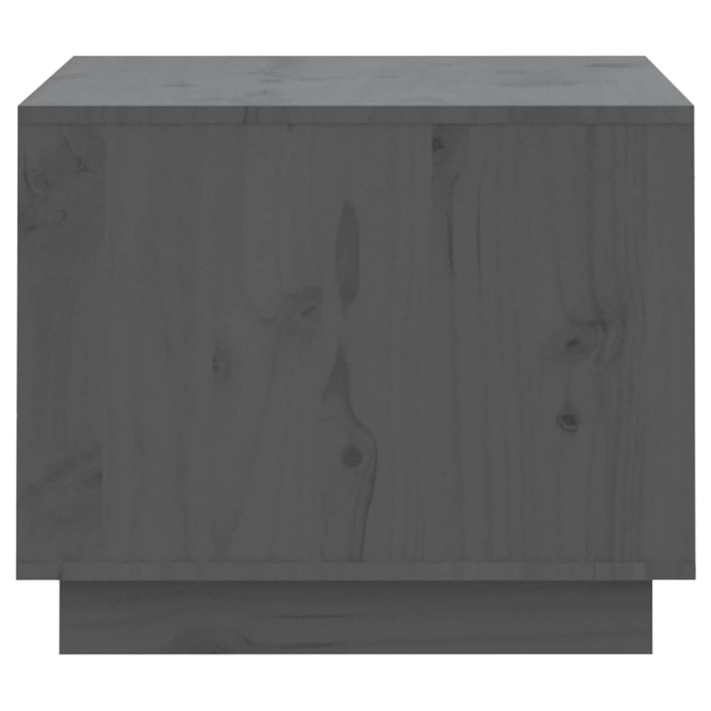 vidaXL Kavos staliukas, pilkas, 120x50x40,5cm, pušies medienos masyvas