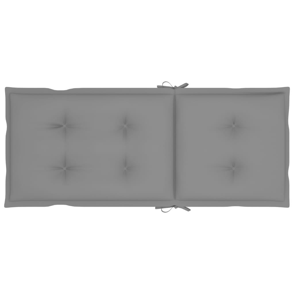 vidaXL Sodo kėdės su pilkomis pagalvėlėmis, 4vnt., tikmedžio masyvas