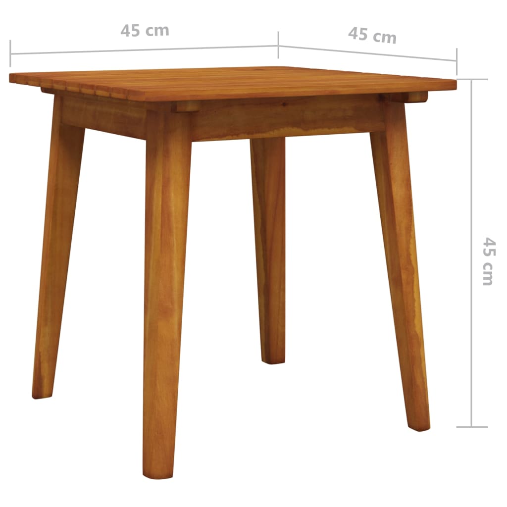 vidaXL Bistro baldų komplektas, 3 dalių, akacijos medienos masyvas