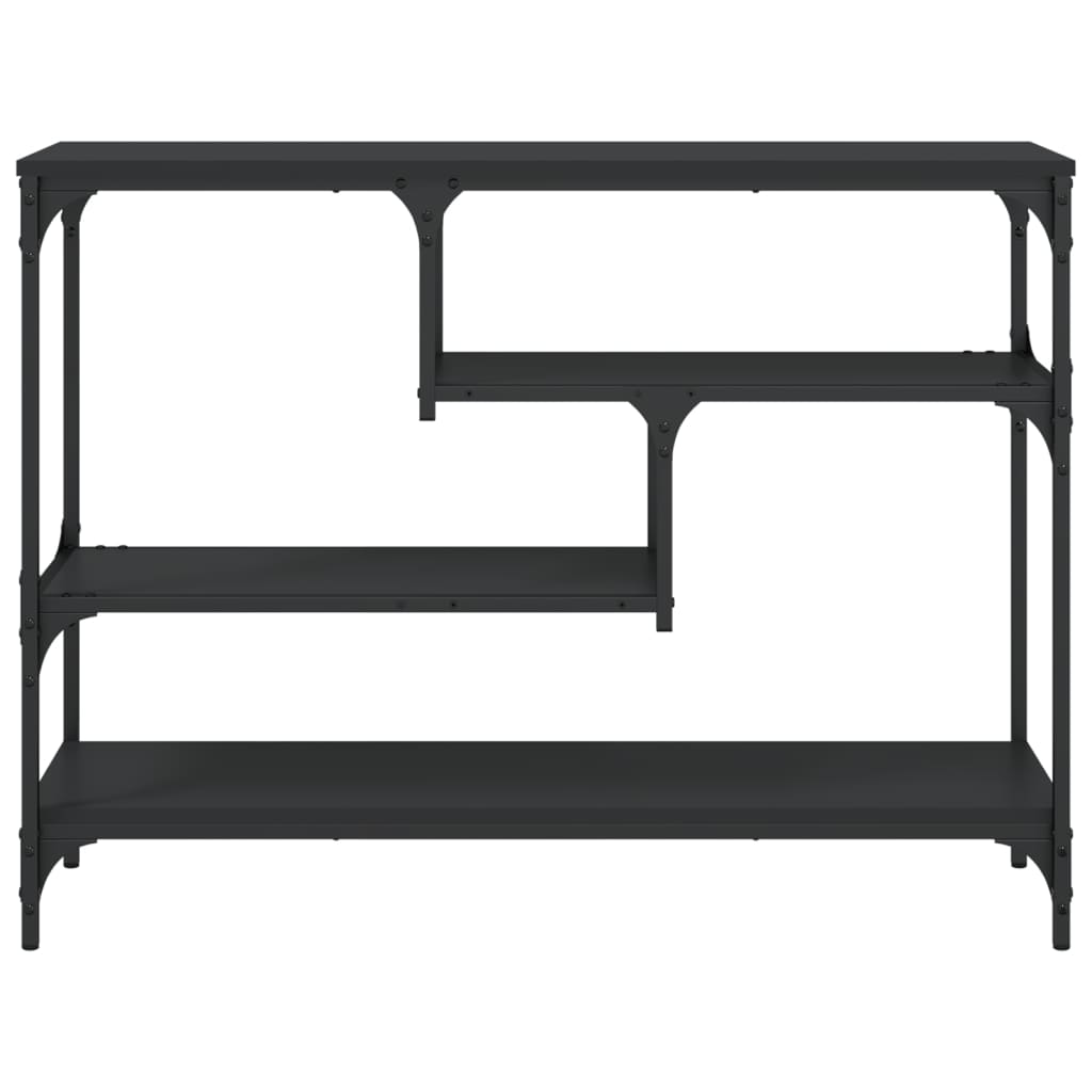 vidaXL Konsolinis staliukas, juodas, 100x30x75cm, apdirbta mediena