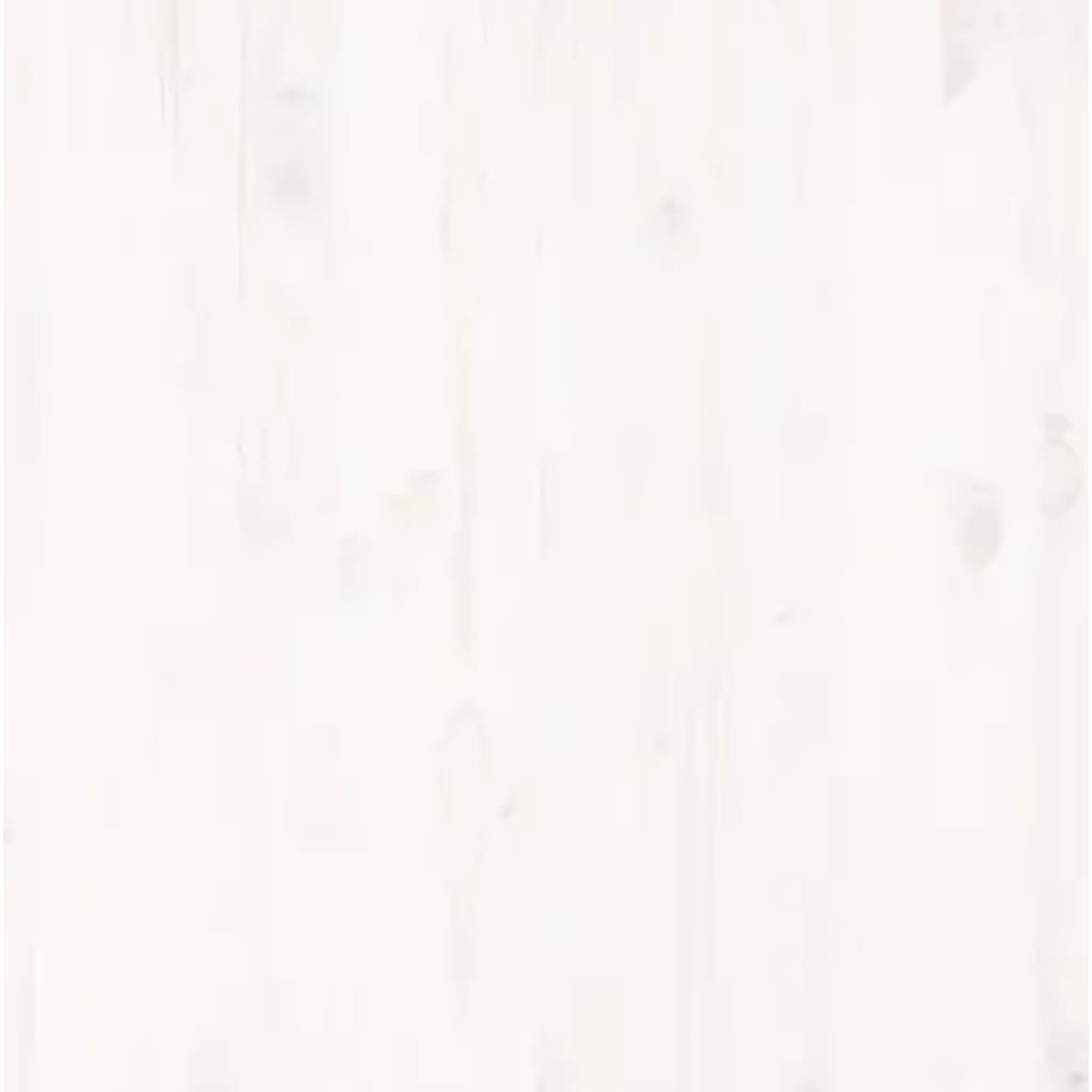 vidaXL Lovos rėmas, baltos spalvos, 140x190cm, pušies medienos masyvas