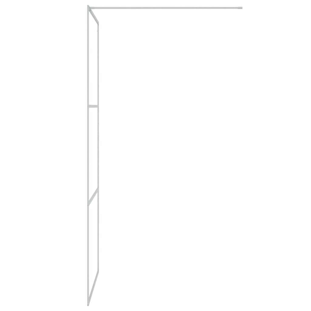 vidaXL Dušo sienelė, sidabrinė, 90x195cm, ESG stiklas, skaidri