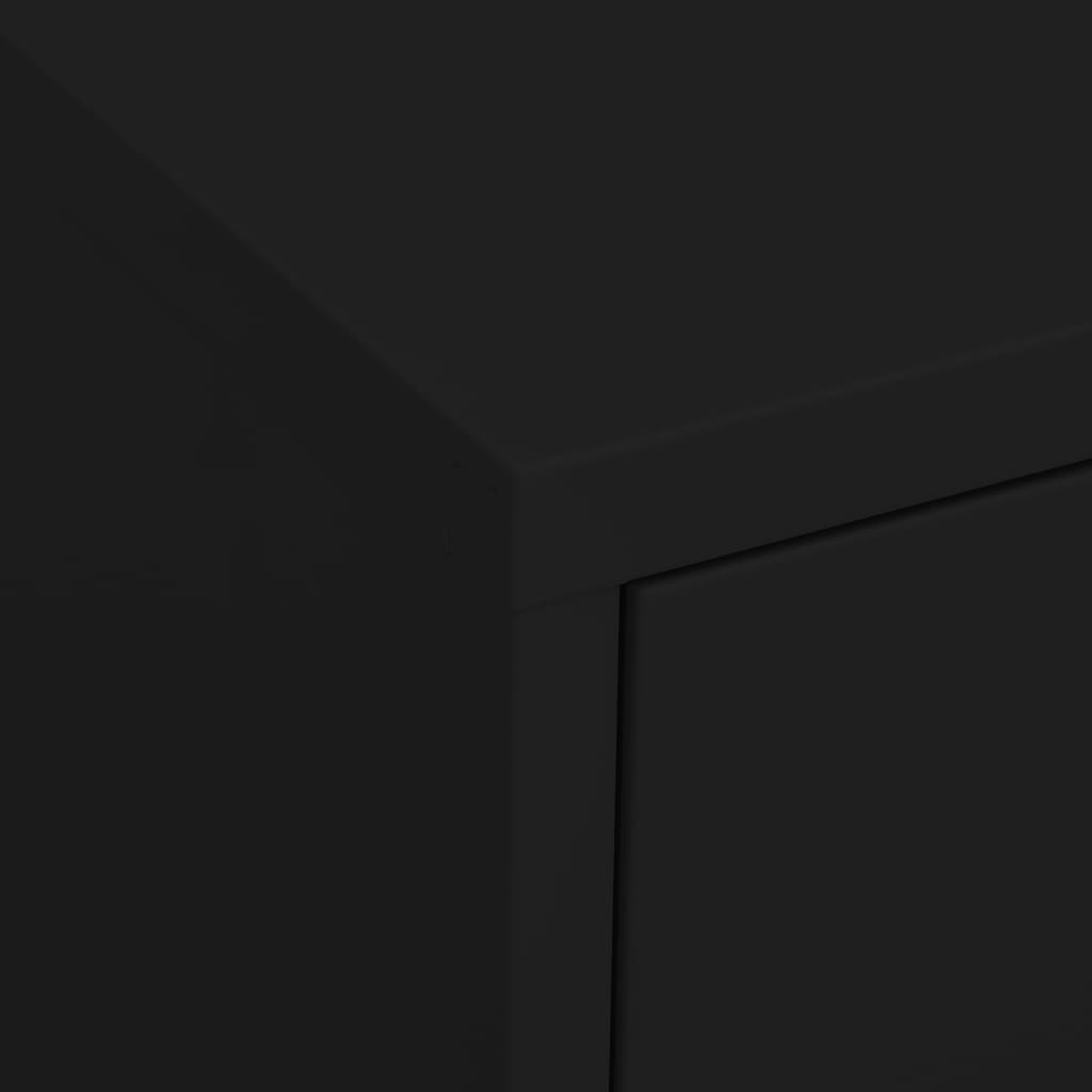 vidaXL Sandėliavimo spintelė, juodos spalvos, 80x35x101,5cm, plienas