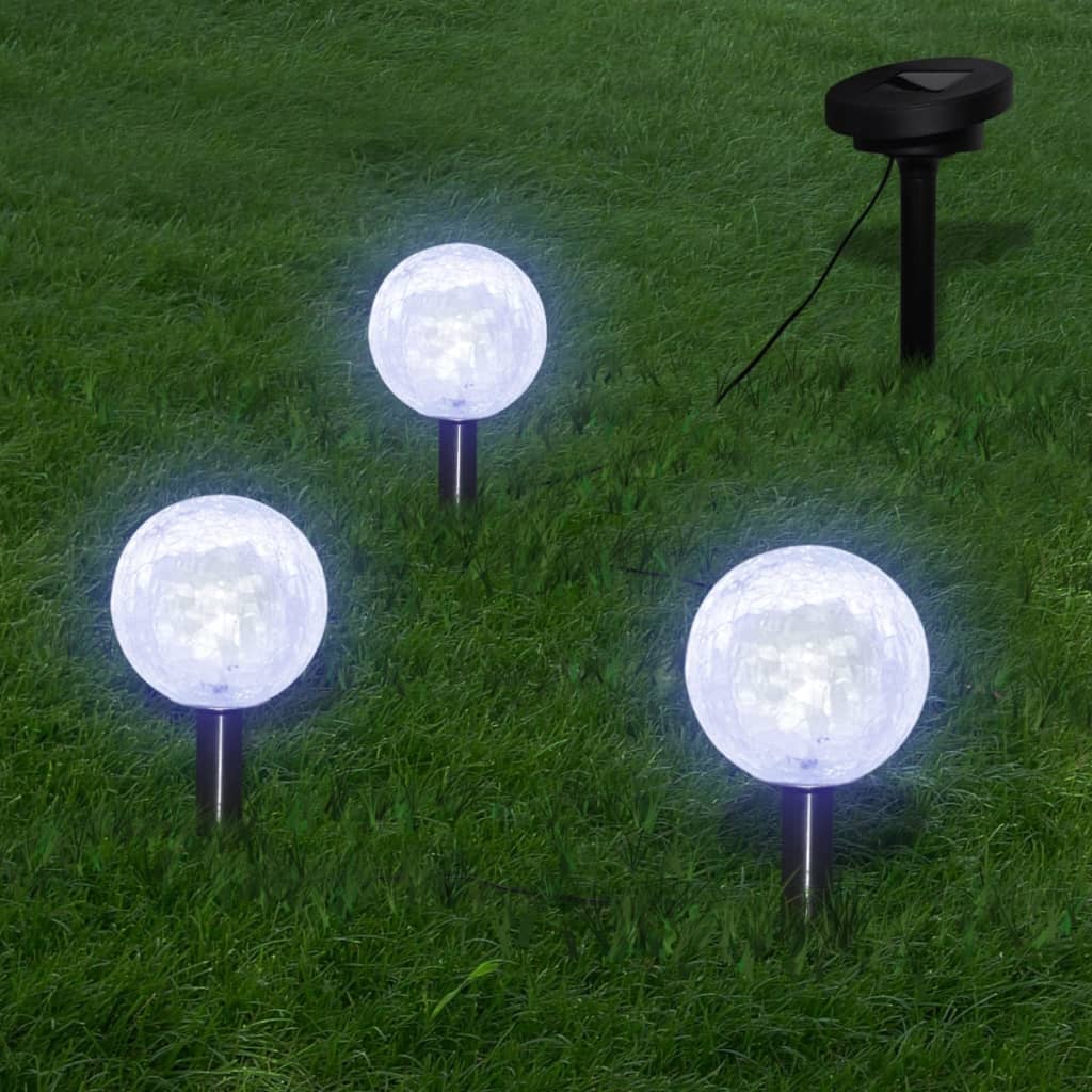 vidaXL Sodo šviestuvas, 6 vnt., LED, su smaigais ir saulės kolektoriais