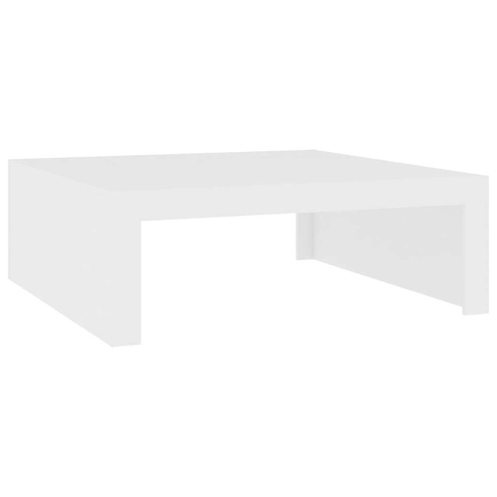 vidaXL Kavos staliukas, baltos spalvos, 100x100x35cm, MDP