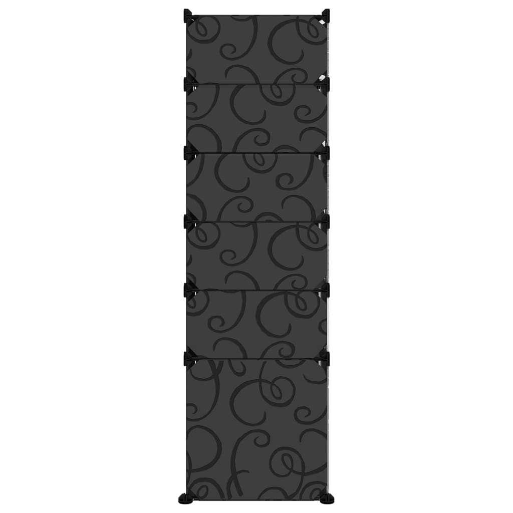 vidaXL Batų lentyna, juodos spalvos, 94x37x125cm, PP