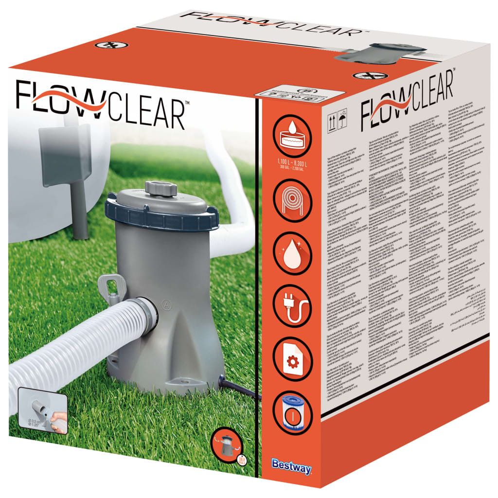 Bestway Flowclear Baseino siurblys su filtru, 330 gal.