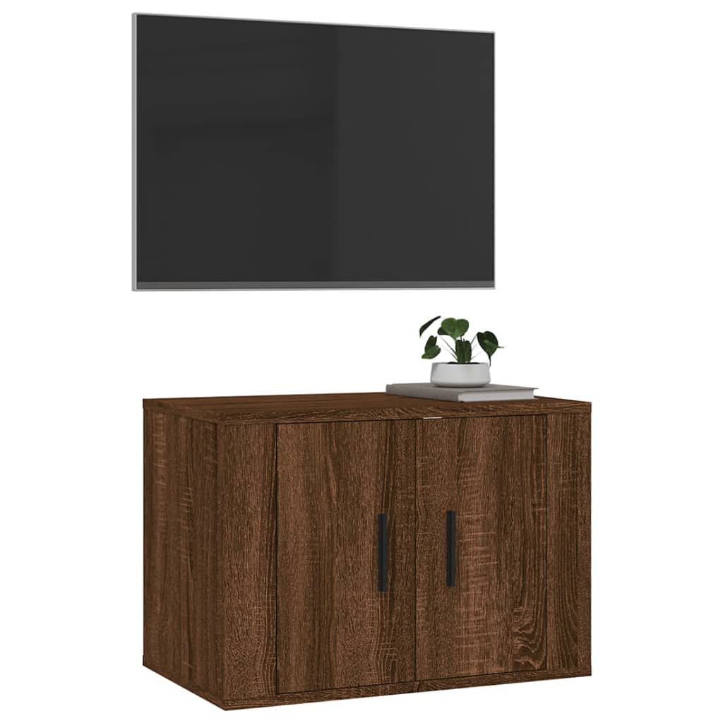 vidaXL Sieninė televizoriaus spintelė, ruda ąžuolo, 57x34,5x40cm