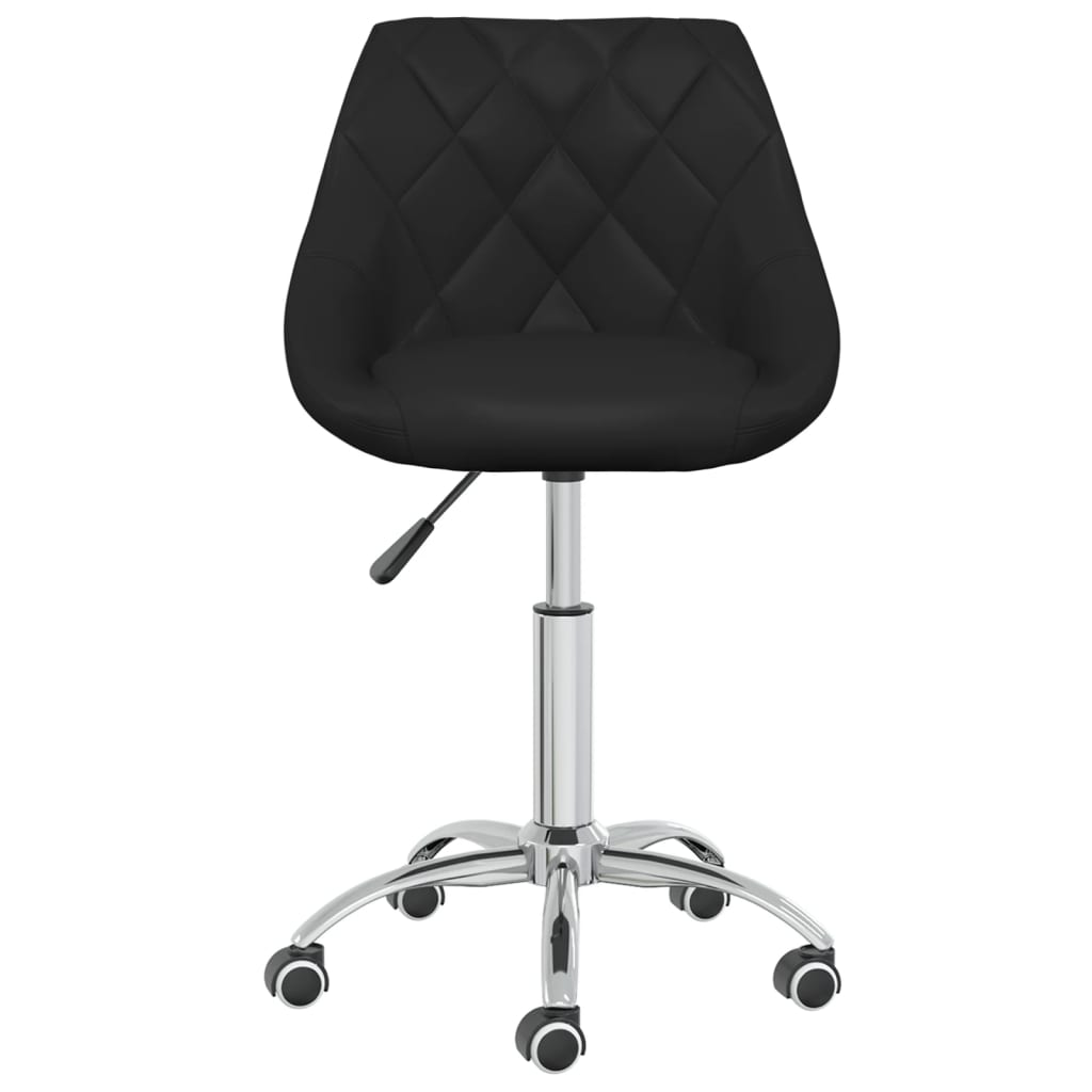 vidaXL Pasukama valgomojo kėdė, juodos spalvos, dirbtinė oda (335190)