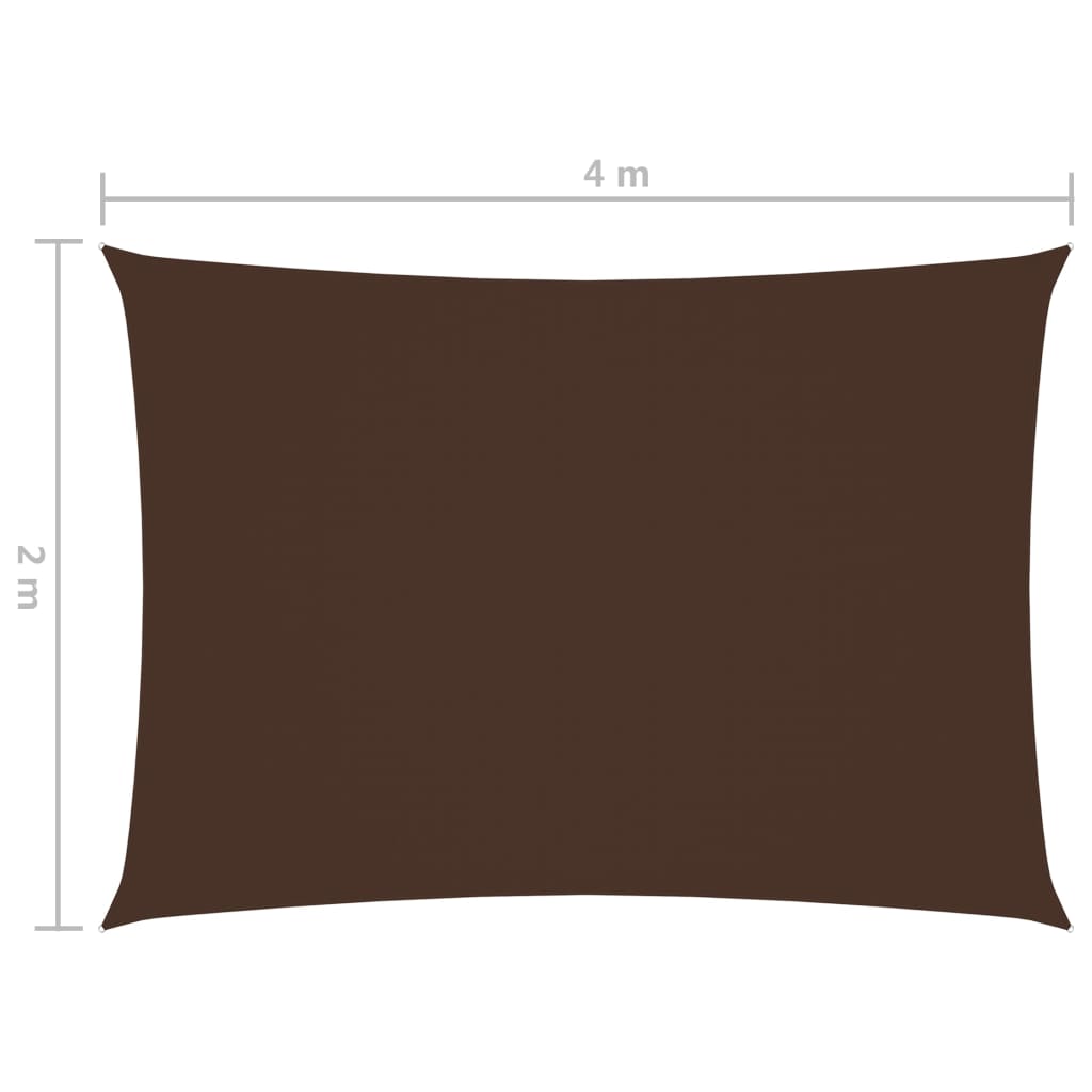 vidaXL Uždanga nuo saulės, ruda, 2x4m, oksfordo audinys, stačiakampė
