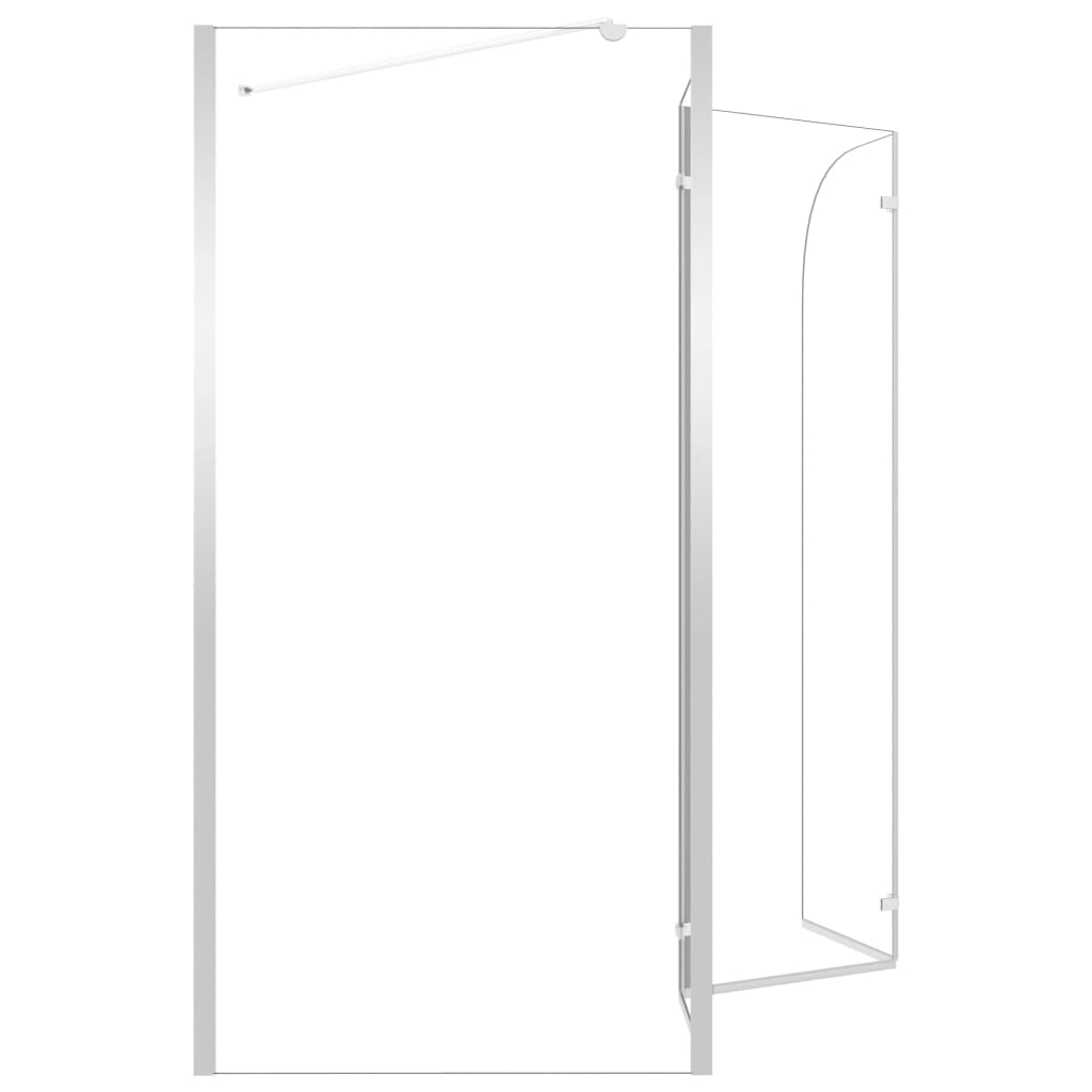 vidaXL Vonios pertvara, skaidri, 120x69x130cm, grūdintas stiklas