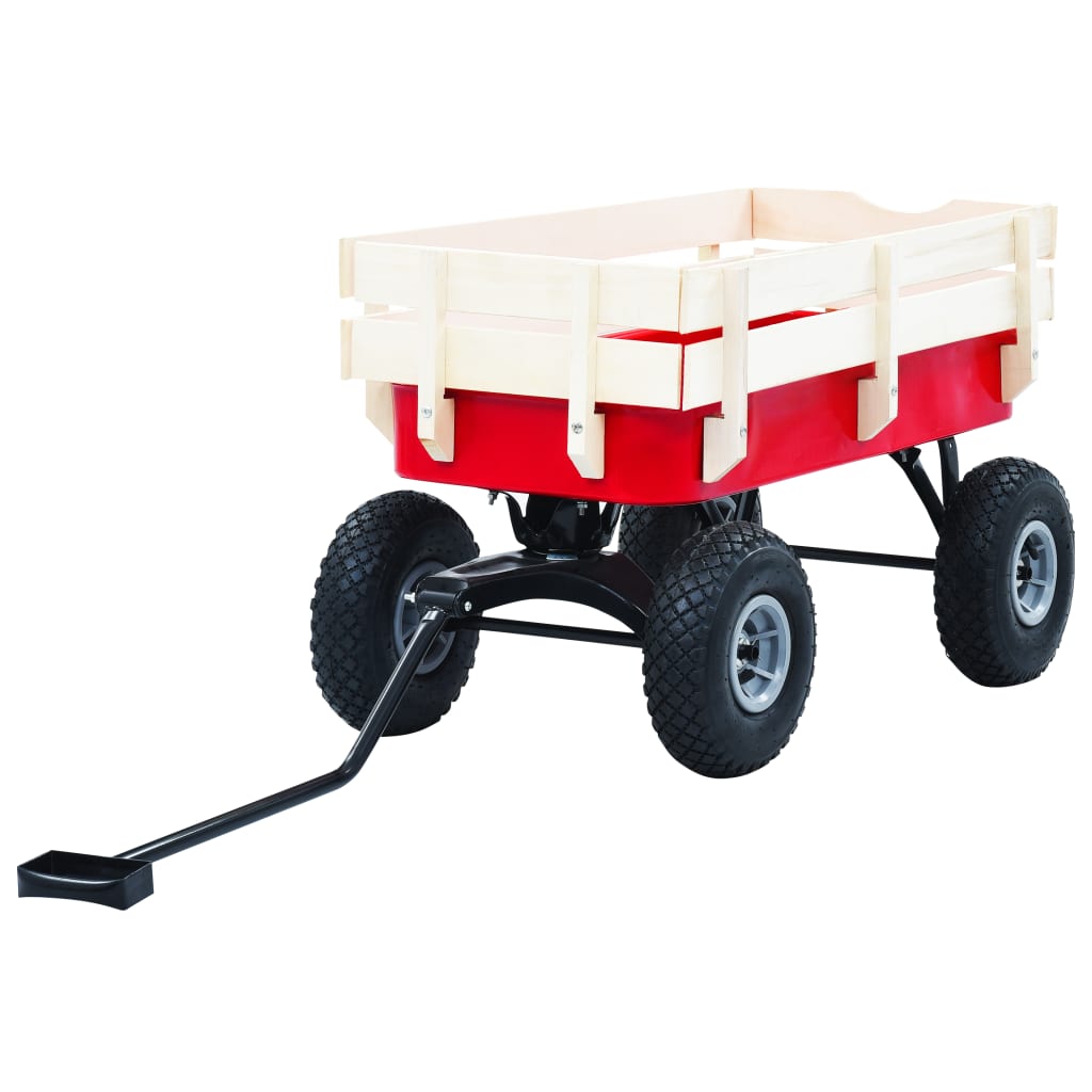 vidaXL Rankinis vežimėlis, raudonos spalvos, 150kg