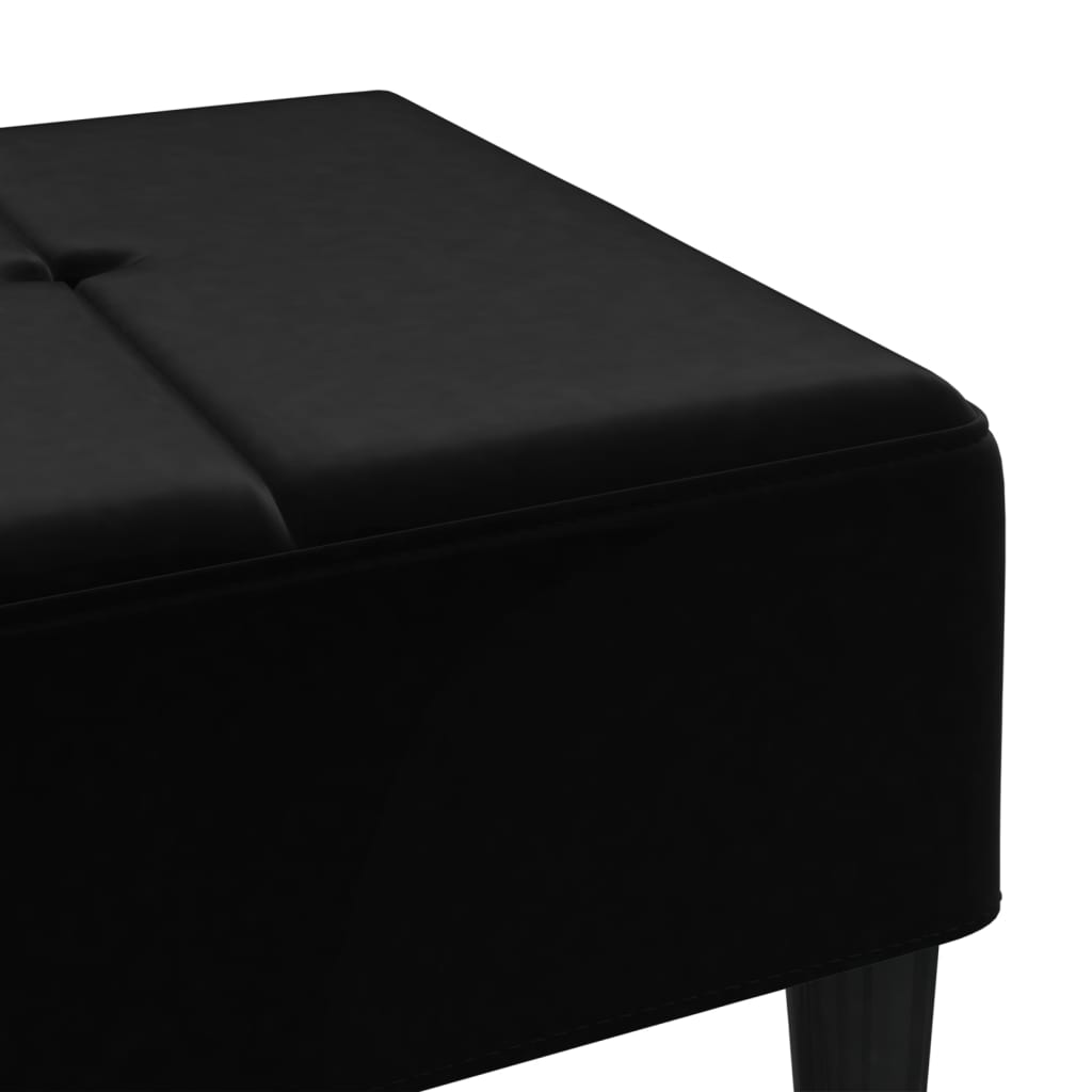 vidaXL Pakoja, juodos spalvos, 78x56x32cm, aksomas