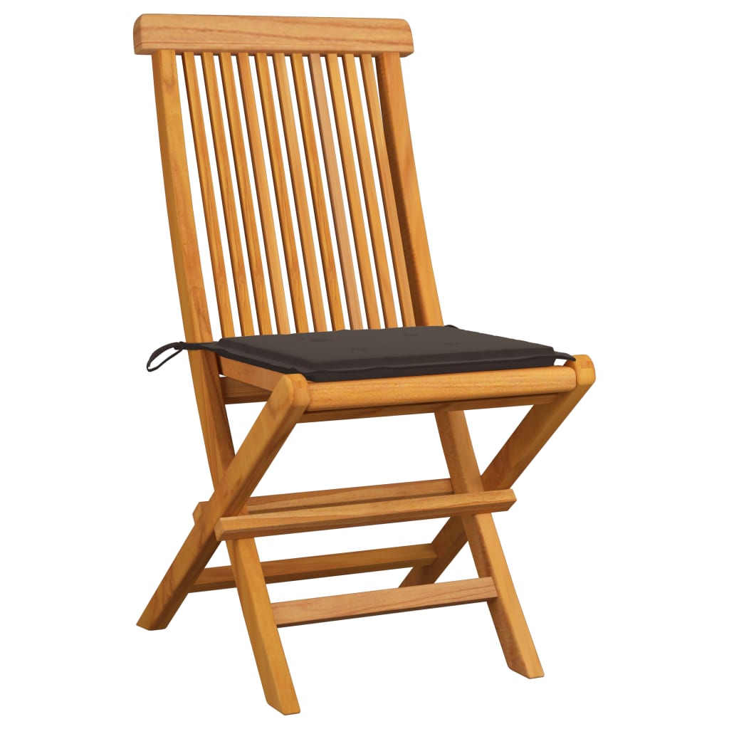 vidaXL Sodo kėdės su pagalvėlėmis, 6vnt., tikmedžio medienos masyvas