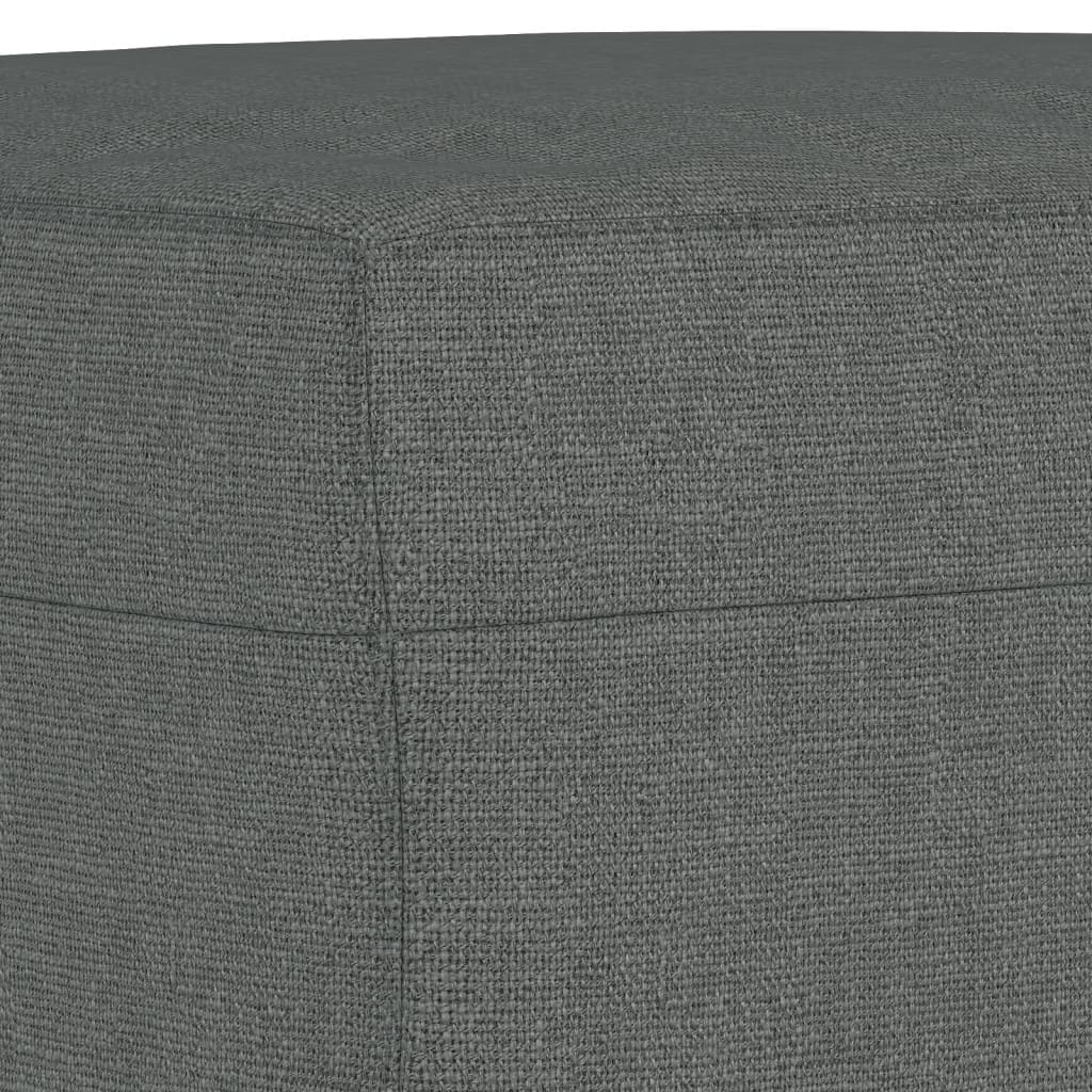vidaXL Sofos komplektas su pagalvėlėmis, 3 dalių, pilkas, audinys