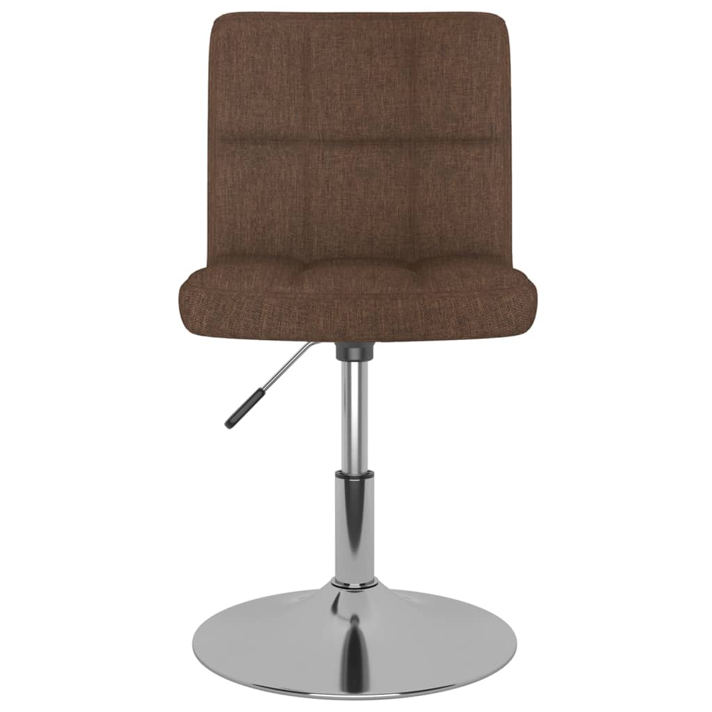 vidaXL Pasukamos valgomojo kėdės, 2vnt., rudos spalvos, audinys