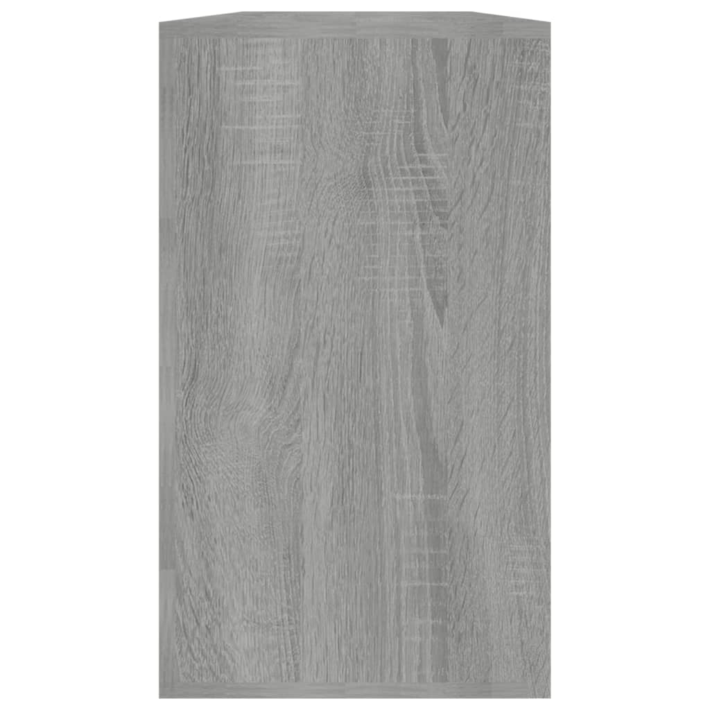 vidaXL Batų suoliukas, pilkas ąžuolo, 80x24x45cm, apdirbta mediena