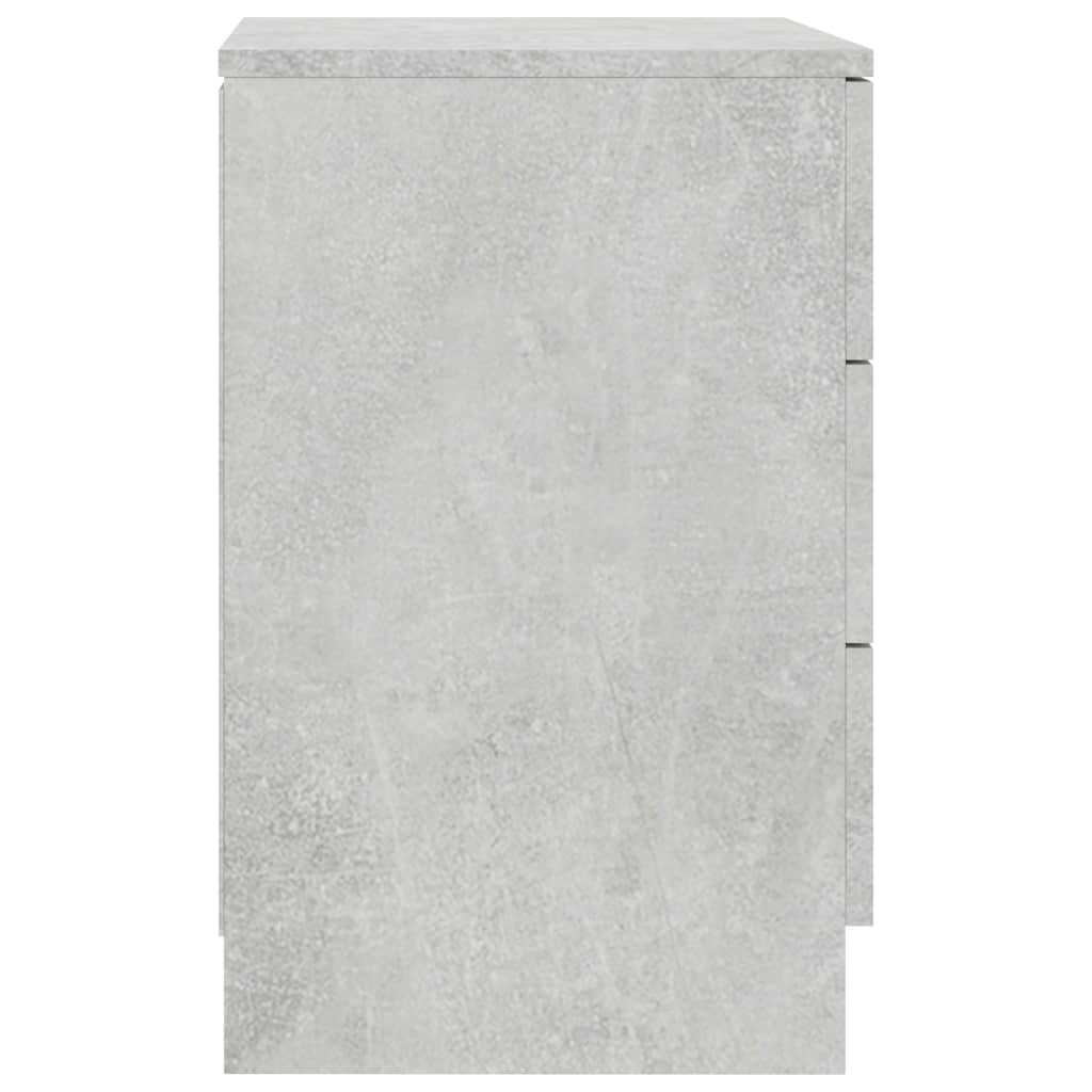 vidaXL Naktinė spintelė, betono pilkos spalvos, 38x35x56cm, MDP
