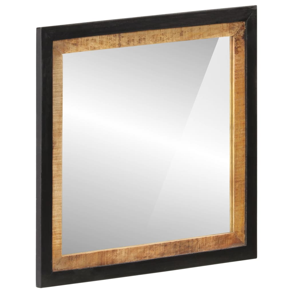 vidaXL Vonios veidrodis, 55x1x60cm, stiklas ir mango medienos masyvas