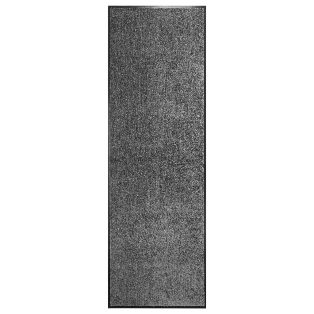 vidaXL Durų kilimėlis, antracito spalvos, 60x180cm, plaunamas