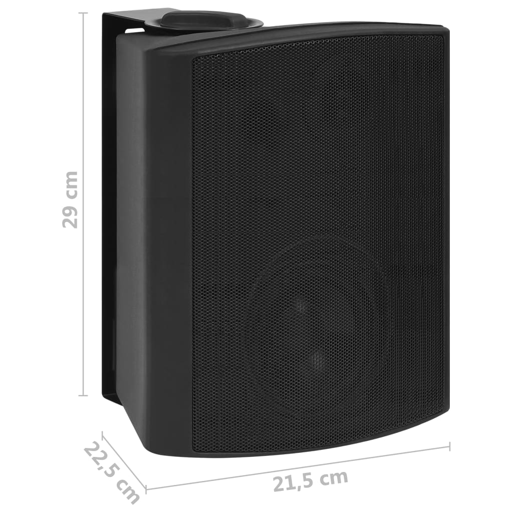 vidaXL Prie sienos montuojami stereo garsiakalbiai, 2vnt., juodi, 120W