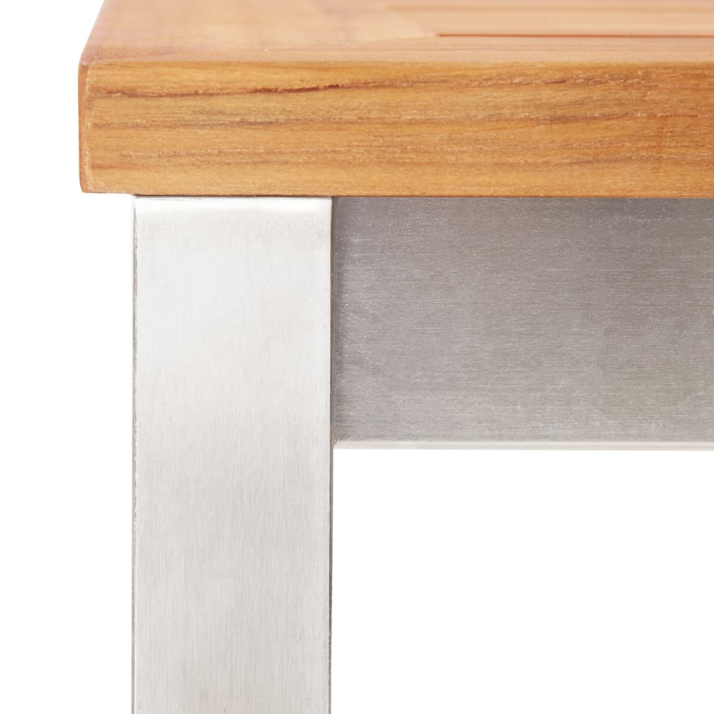 vidaXL Baro stalas, 120x60x105cm, akacijos masyvas ir plienas