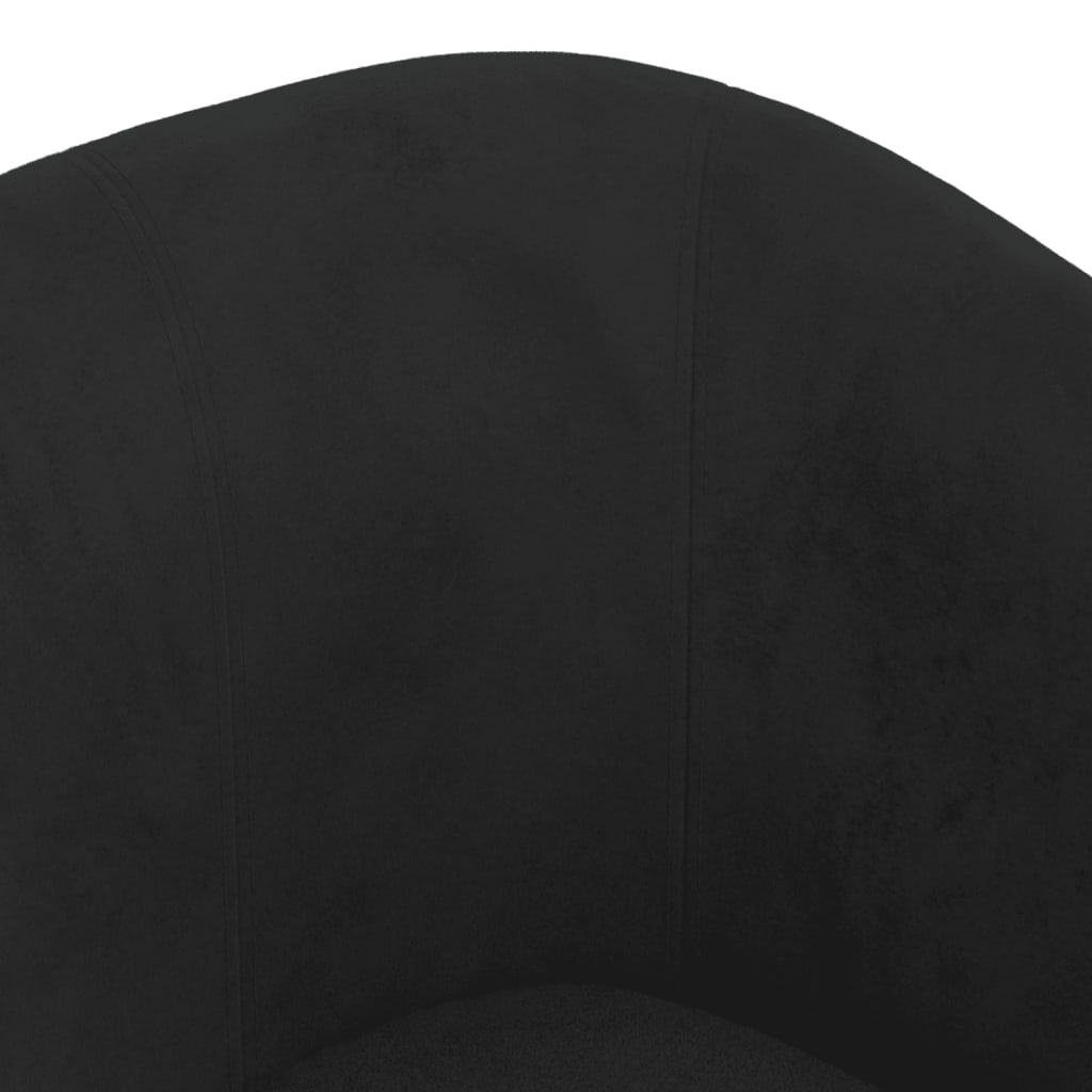 vidaXL Krėslas, juodos spalvos, aksomas