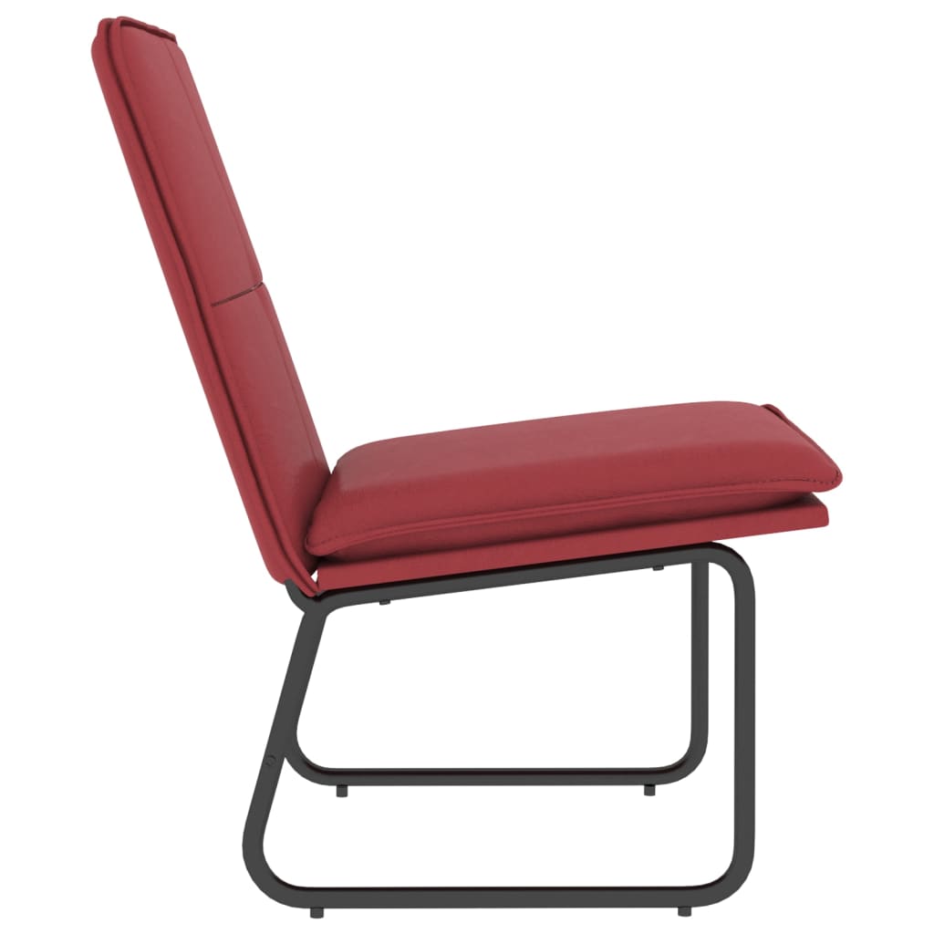 vidaXL Poilsio kėdė, raudonojo vyno spalvos, 54x75x76cm, dirbtinė oda