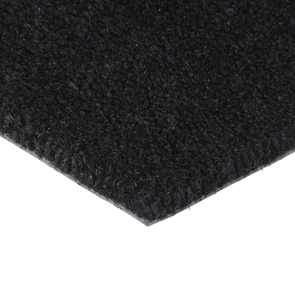 vidaXL Durų kilimėlis, juodas, 65x100cm, kokoso pluoštas
