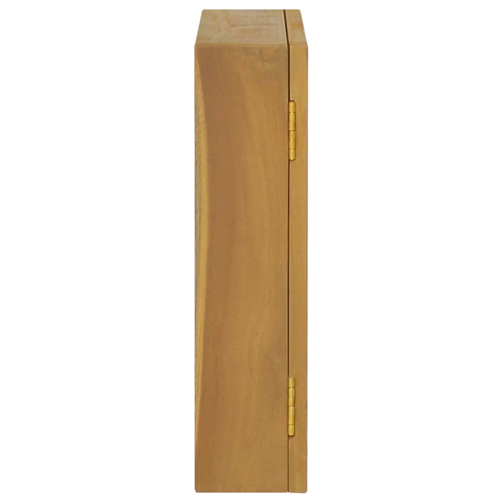 vidaXL Veidrodinė spintelė, 60x10x40cm, tikmedžio medienos masyvas