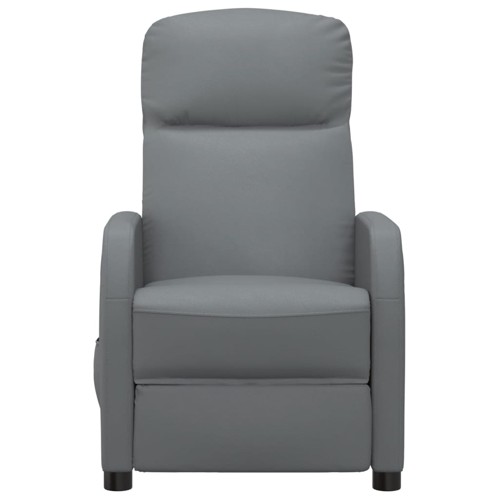 vidaXL Atlošiamas krėslas, antracito spalvos, dirbtinė oda