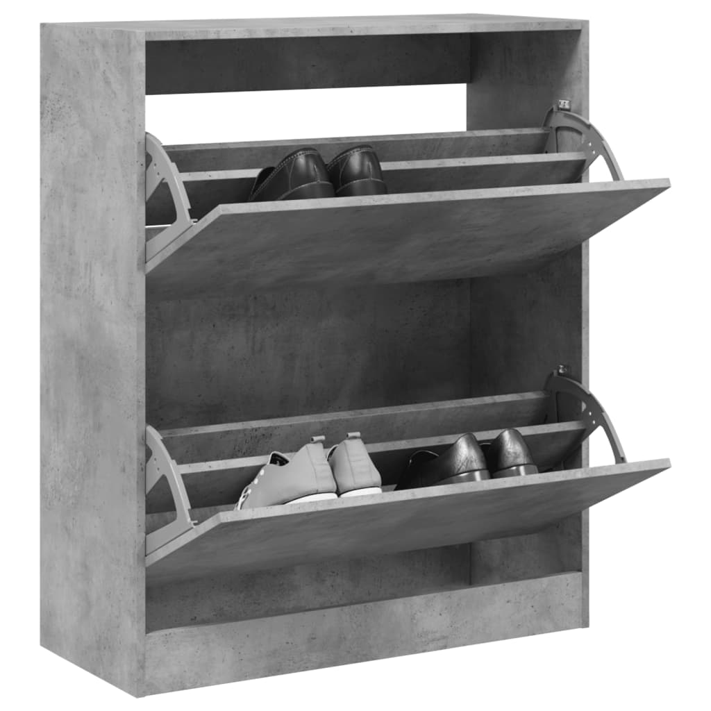 vidaXL Spintelė batams, betono pilka, 80x34x96,5cm, apdirbta mediena