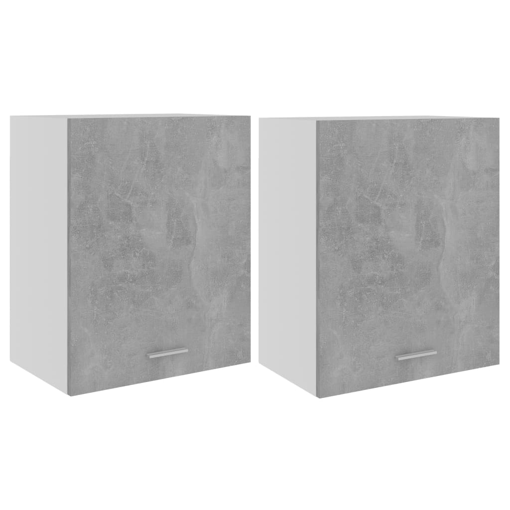vidaXL Pakabinamos spintelės, 2vnt., betono pilkos, 50x31x60cm, MDP
