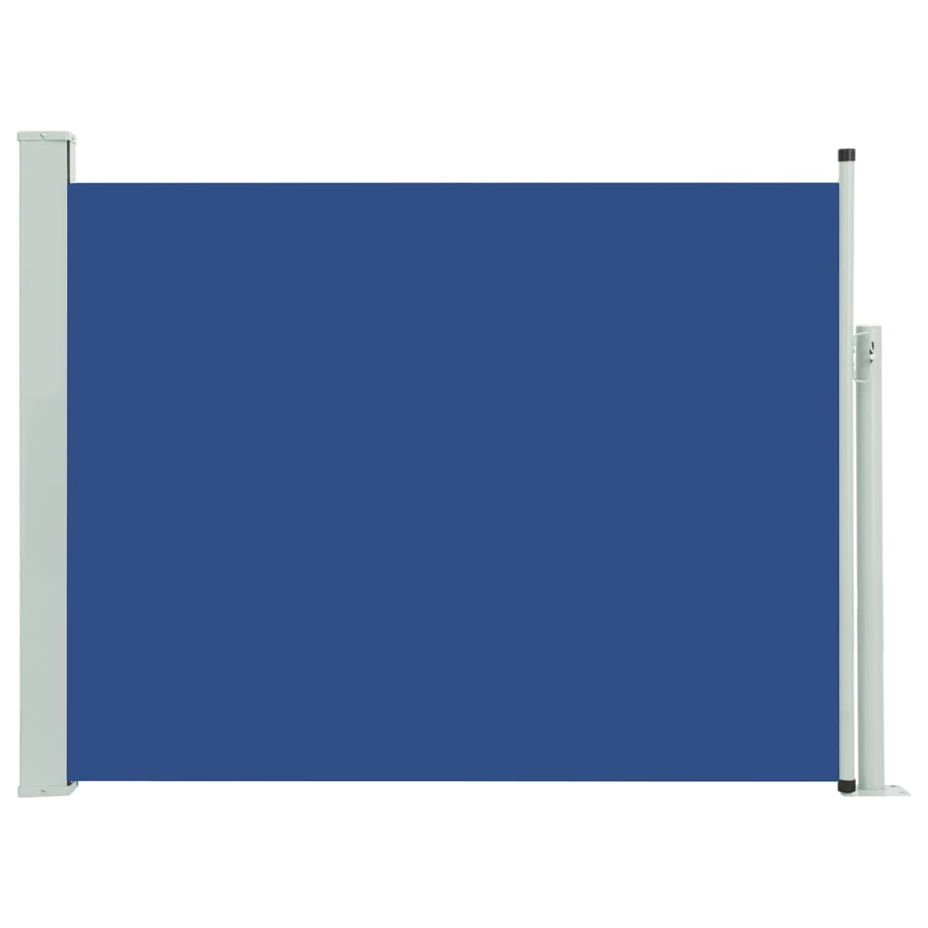 vidaXL Ištraukiama šoninė kiemo pertvara, mėlynos spalvos, 140x500cm