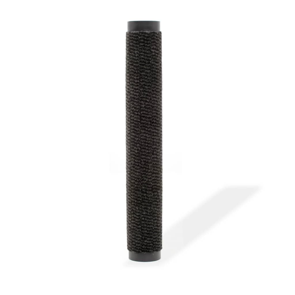 vidaXL Durų kilimėlis, kvadratinis, dygsniuotas, 120x180cm, juodas